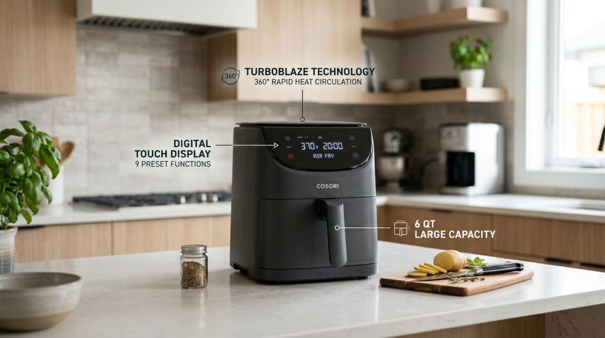 Cosori 9-in-1 TurboBlaze Air Fryer (6 Qt): A Practical Overview